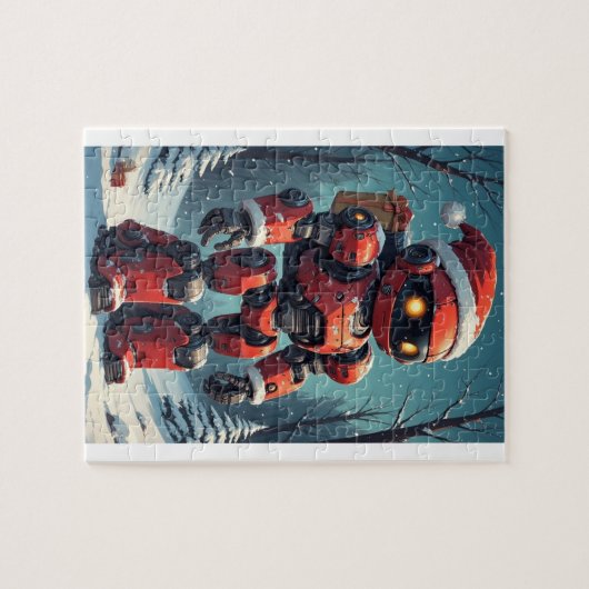 Puzzle Christmas Robot  (Horizontal)