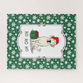 Puzzle Christmas Santa Yellow Labrador Retriever Cute (Horizontal)