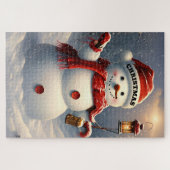Puzzle Christmas Snowman (Horizontal)