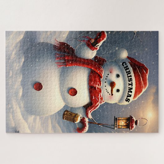 Puzzle Christmas Snowman (Horizontal)