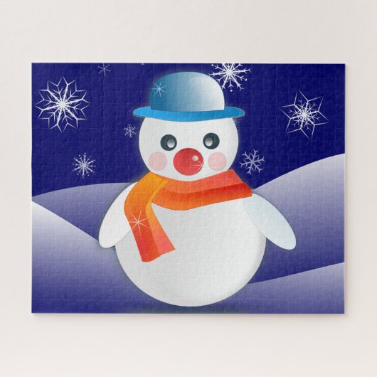 Puzzle Christmas Snowman (Horizontal)