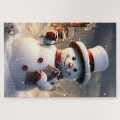 Puzzle Christmas Snowman (Horizontal)