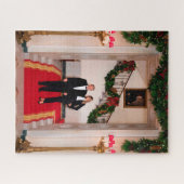 Puzzle Christmas steps President Donald Trump & Melania (Horizontal)