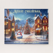 Puzzle Christmas Street Snowtree Maisons Art de Vacances (Horizontal)