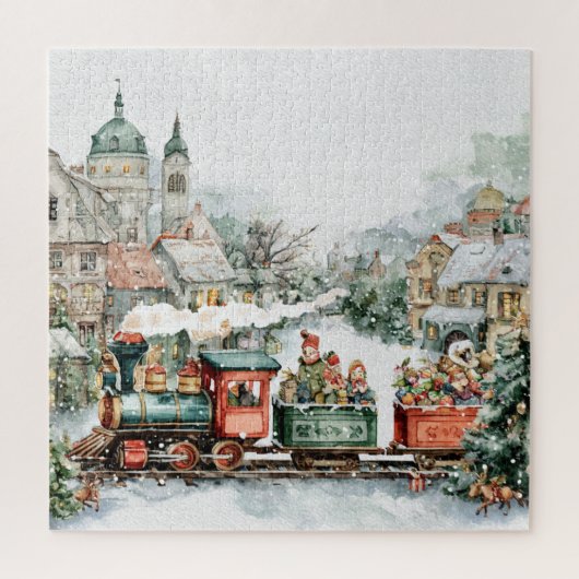 Puzzle Christmas train (Vertical)