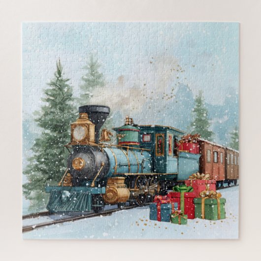 Puzzle Christmas train (Vertical)