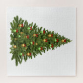 Puzzle Christmas Tree Holidays Christmas Bauble (Horizontal)
