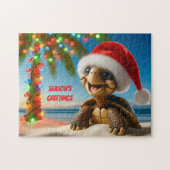 Puzzle Christmas Turtle (Horizontal)