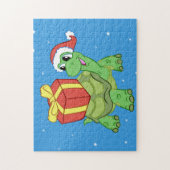 Puzzle Christmas turtle with the venin (Vertical)