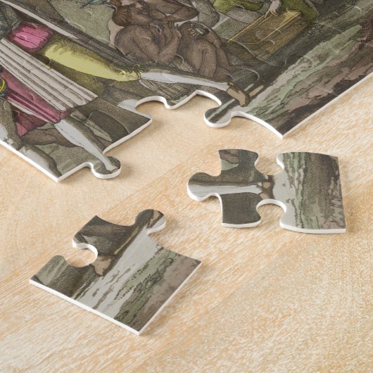 Puzzle Christophe Colomb (1451-1506) avec Ameri indigène (Côté)