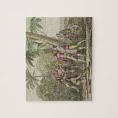 Puzzle Christophe Colomb (1451-1506) avec Ameri indigène (Vertical)
