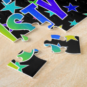 Puzzle "CHRISTY" Prénom, Amusant "HEUREUX ANNIVERSAIRE" (Côté)