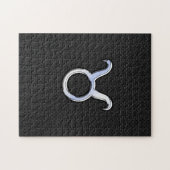 Puzzle Chrome Argent Comme Taurus signe Zodiac (Horizontal)