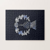 Puzzle Chrome comme le chardon d'écossais d'impression de (Horizontal)