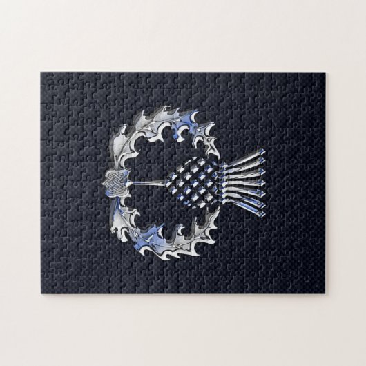 Puzzle Chrome comme le chardon d'écossais d'impression de (Horizontal)