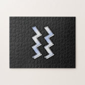 Puzzle Chrome moderne comme Aquarius Zodiac Connexion Sna (Horizontal)