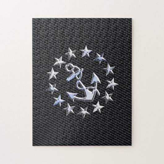 Puzzle Chrome Yacht drapeau naval sur l'automobile Grille (Vertical)