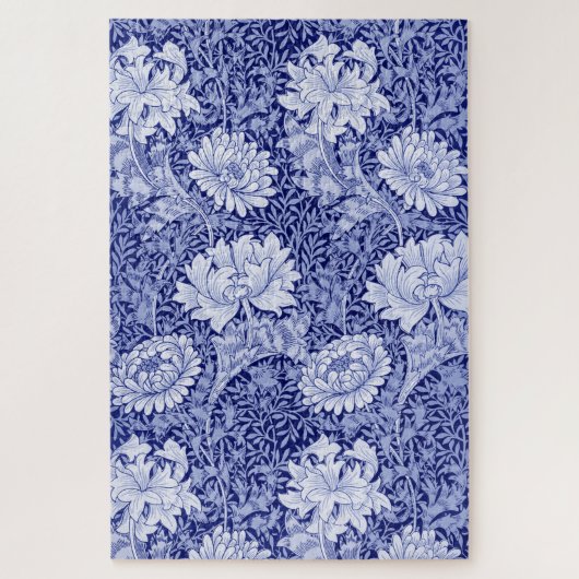 Puzzle Chrysanthème Bleu, William Morris (Vertical)