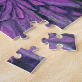 Puzzle Chrysanthème Fleurs Abstraites Floral Art Violet (Côté)