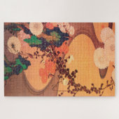 Puzzle Chrysanthèmes par un ruisseau avec des rochers (17 (Horizontal)