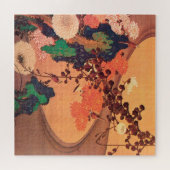 Puzzle Chrysanthèmes par un ruisseau avec des rochers (17 (Horizontal)
