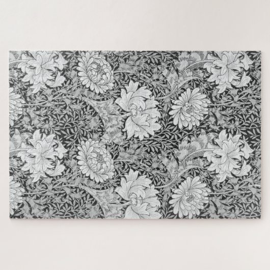 Puzzle Chrysanthemum Gray, William Morris (Horizontal)