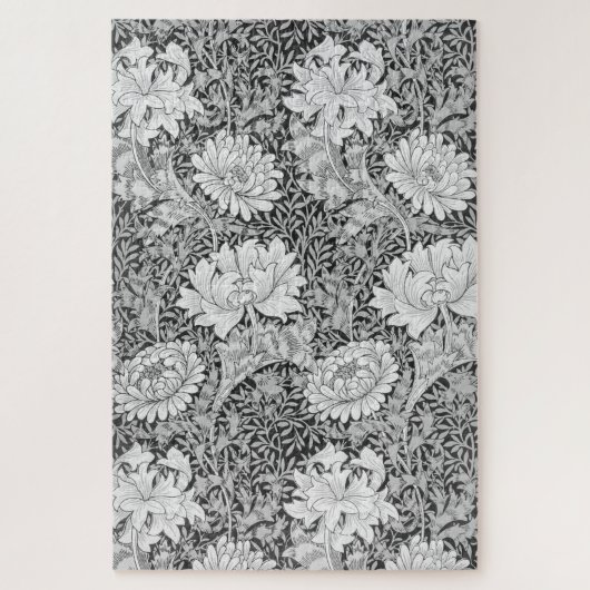 Puzzle Chrysanthemum Gray, William Morris (Vertical)