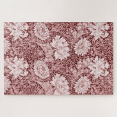Puzzle Chrysanthemum Maroon, William Morris (Horizontal)