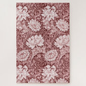 Puzzle Chrysanthemum Maroon, William Morris (Vertical)