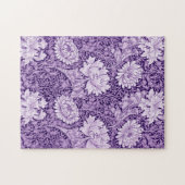 Puzzle Chrysanthemum Purple, William Morris (Horizontal)