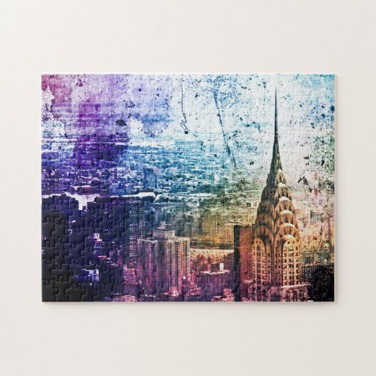 Puzzle Chrysler construisant - peinture éclaboussée - New (Horizontal)