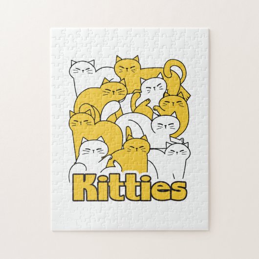 Puzzle Chubby Kitties Design - Cat Art adorable (Vertical)