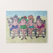 Puzzle CHUBBY MIDDLE AGED Bathing Beauties (Horizontal)