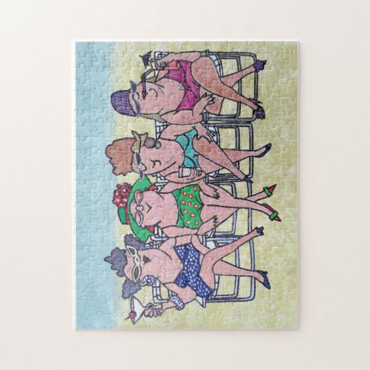 Puzzle CHUBBY MIDDLE AGED Bathing Beauties (Vertical)