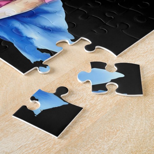 Puzzle Chuppy Chihuahua portant des lunettes avec nom (Côté)