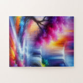 Puzzle Chute Abstraite de peinture de l'IA moderne (Horizontal)