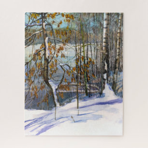 Puzzle Chute de neige aquarelle peinture