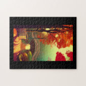 Puzzle Chute du feuillage au-dessus du pont sur l'eau tur (Horizontal)