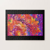 Puzzle Chute feuillage psychédélique citrouilles art frac (Horizontal)