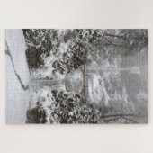 Puzzle Chutes de Multnomah couvertes de neige et de glace (Horizontal)