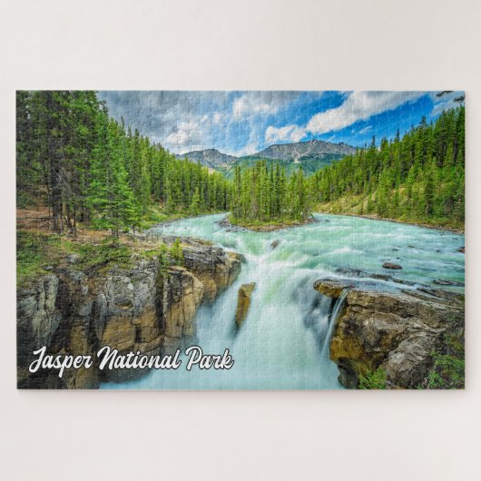 Puzzle Chutes Sunwapta, Parc national Jasper (Horizontal)