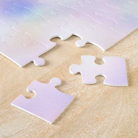 Puzzle Ciel arc-en-ciel rose unicorne violet (Côté)