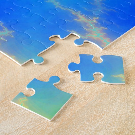 Puzzle Ciel bleu et boulons de foudre jaune doré (Côté)