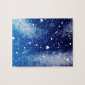Puzzle Ciel nocturne bleu étoilé (Horizontal)