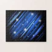 Puzzle Ciel nocturne - motif rayé bleu abstrait (Horizontal)