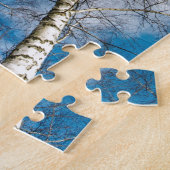 Puzzle Cieux bleus de nature d'arbres de bouleau de neige (Côté)