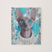 Puzzle Cieux dans les yeux (chat de Sphynx) (Vertical)