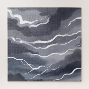 Puzzle Cieux orageux Aquarelle sombre