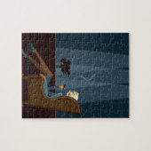 Puzzle Cigare de tabagisme de femme d'affaires (Horizontal)