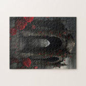 Puzzle Cimetière gothique Gazebo avec des roses rouges la (Horizontal)